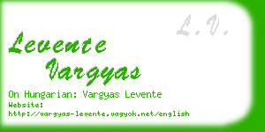 levente vargyas business card